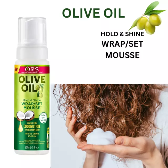 ORS Olivenöl Hold & Shine Wrap/Set Mousse 7oz UK KOSTENLOSER UND SCHNELLER VERSAND BESTSELLER