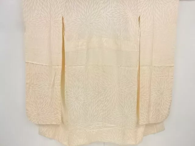 81558# Japanese Kimono / Antique Hitoe Juban For Furisode / Mujina Kiku