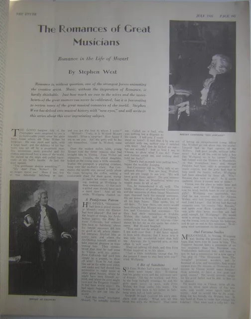 Juillet 1935 The Etude Music Magazine - Couverture Gaetano Donizetti - Queena Mario 3
