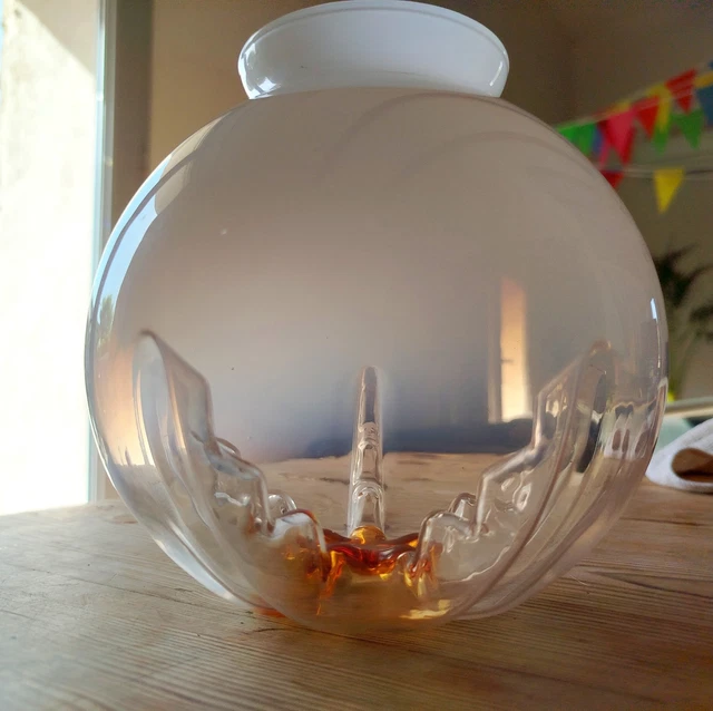 ANCIEN ABAT JOUR Tulipe ou Globe Vintage XXe en Verre Fumé Pour Lampe ANCIEN ABAT JOUR Tulipe ou Globe Vintage XXe en Verre Fumé Pour Lampe