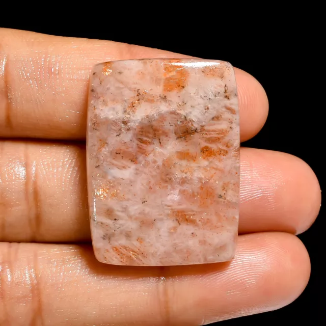 AAA 100% Natural Sunstone Radiant Shape Cabochon Loose Gemstone 44 Ct 31X23X6 mm