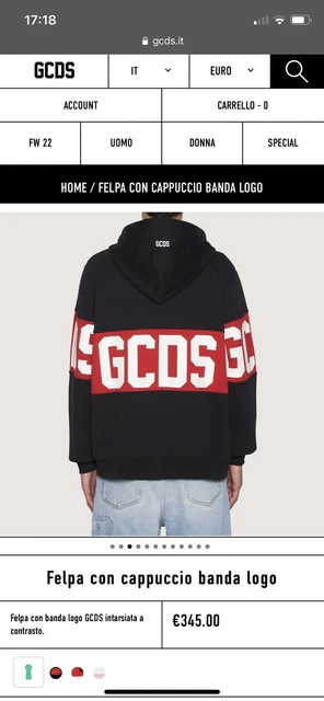 Felpa gcds deals uomo bianca