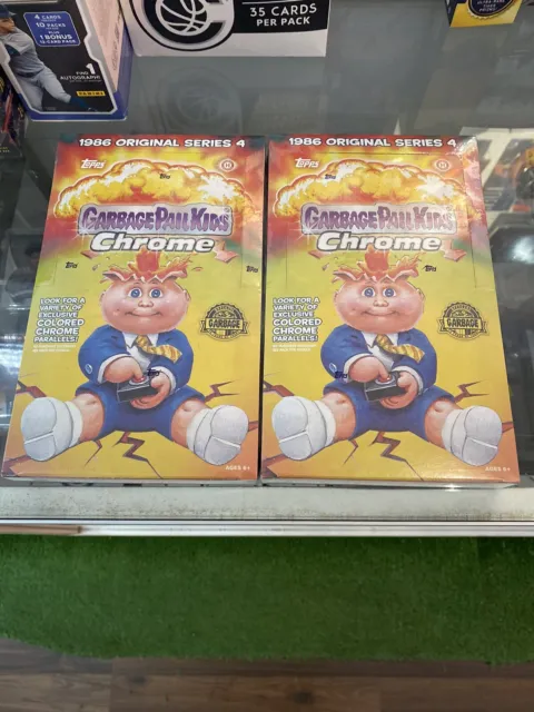 (2) 2021 Topps Chrome Garbage Pail kids factory sealed hobby boxs 1986 series 4