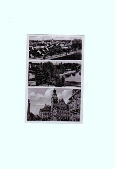 alte AK/PK Döbeln Sachsen Ortsansicht Bürgergarten Rathaus gel. 1941 Feldpost