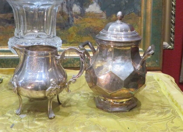 ANCIEN PETIT POT A Lait En Nikel Chrome - Metal Argente EUR 12,00
