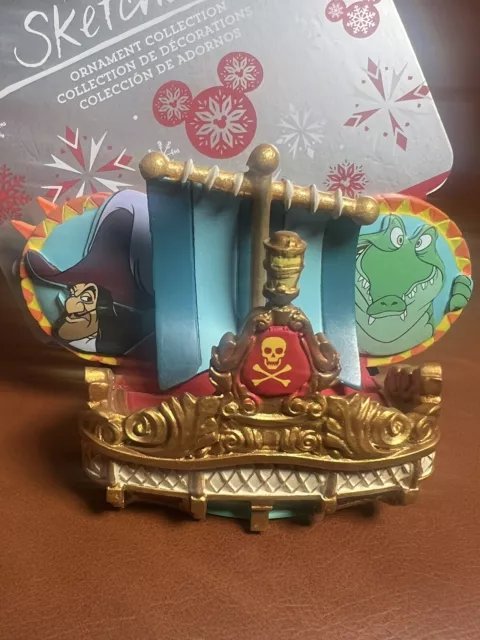 Disney Parks Peter Pan's Flight Attraction Mickey Ear Hat Holiday Ornament NEW