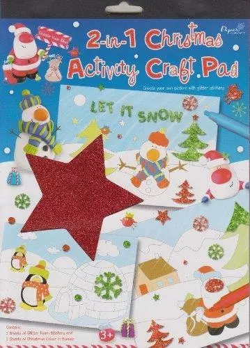 Navidad Actividad Manualidades Almohadilla Purpurina Espuma Formas Y Colorante