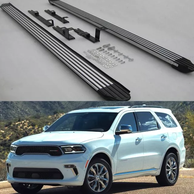 Fits for Dodge Durango 2018-2023 2Pcs Running Board Side Step Pedals Nerf Bar