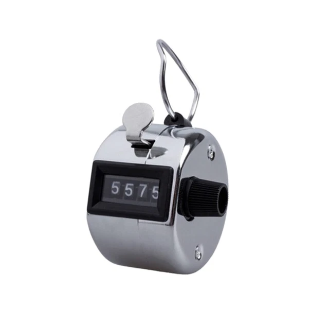4 STÜCKE Heavy Duty Metallic 4-stellige Anzahl Clicker Hand Tally Counter Sport