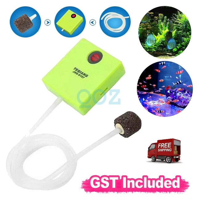 Aquarium Fish Tank Air Pump Dry Battery Aerator Oxygen Air Stone Bubble Diffuser