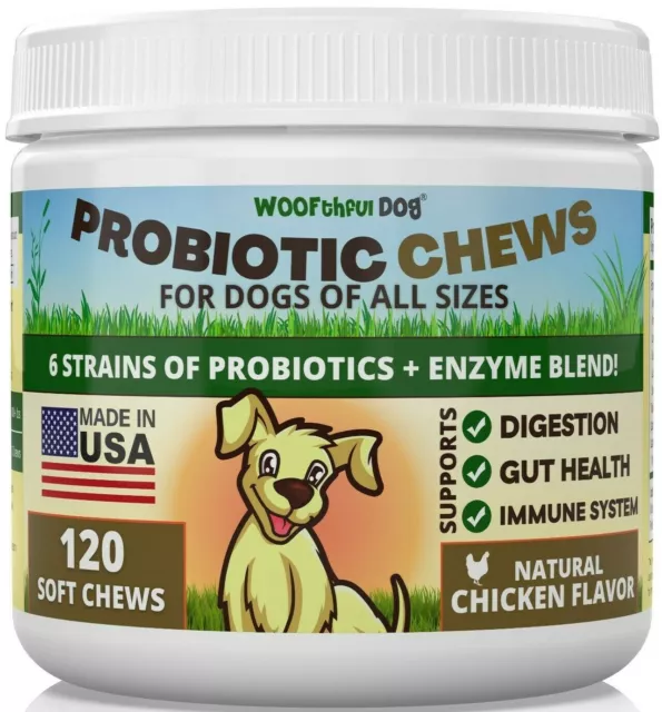 Probiotic For Dogs - 6 Strains of Probiotics + Enzyme Blend! Made USA