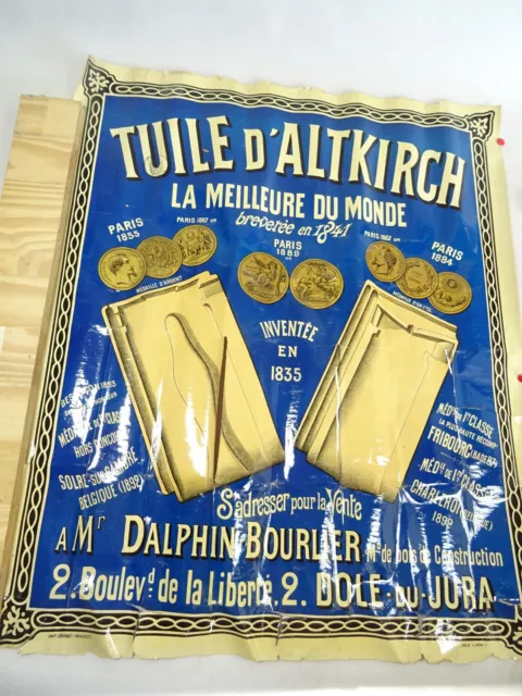 publicité affiche ancienne TUILE D'ALTKIRCH DOLE JURA art populaire