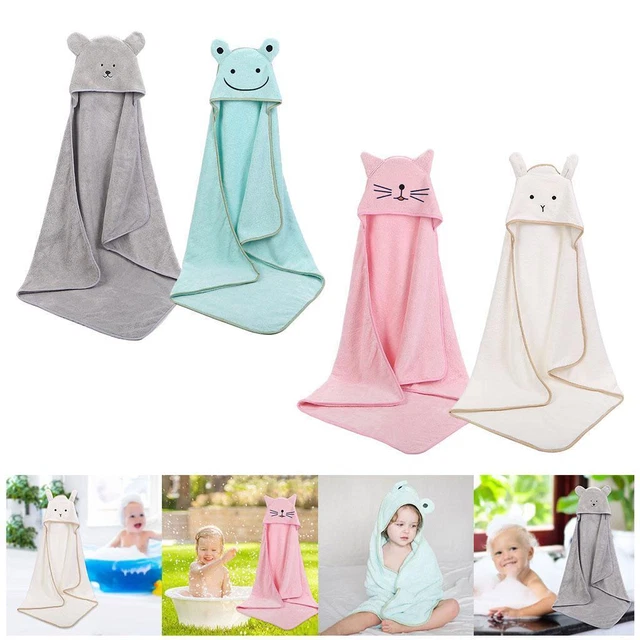 Cartoon Design Baby Hooded Towel Shower Washcloths Bathrobe Essentials Infant