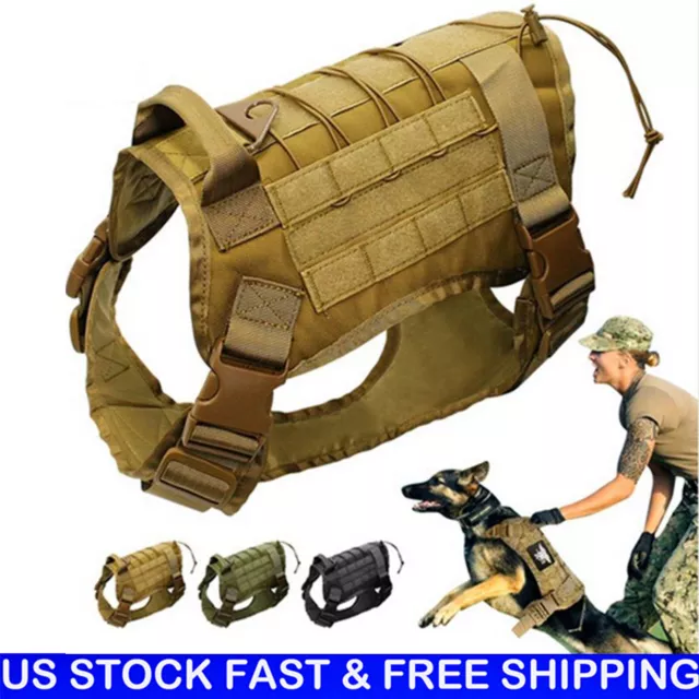 Tactical Dog Harness with Handle No-pull Large Military Dog Vest US Working Dog