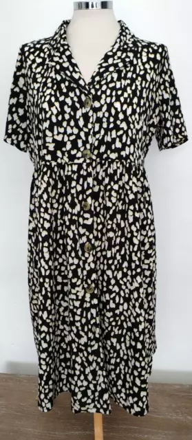 New Look Maternity Black Shirt Dress Size 14 more of a size 12