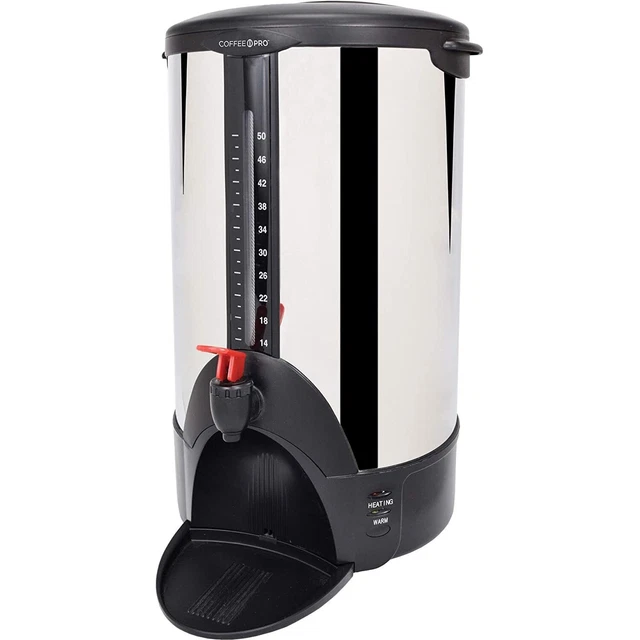 Coffee Pro CFPCP50 Home/Business Coffee Maker 50 Cup Double Wall Percolating Urn