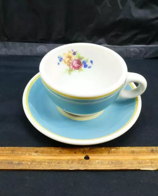 1950s Seaboard Railroad Orange Blossom Cup & Saucer Syracuse China DINING CAR !