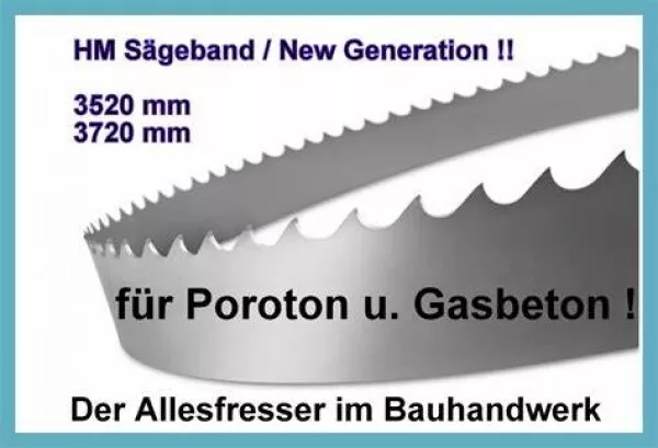Bandas de Sierra 3720 X 27MM Hm Tco 3 -zähne Poroton Hohlblock Piedras