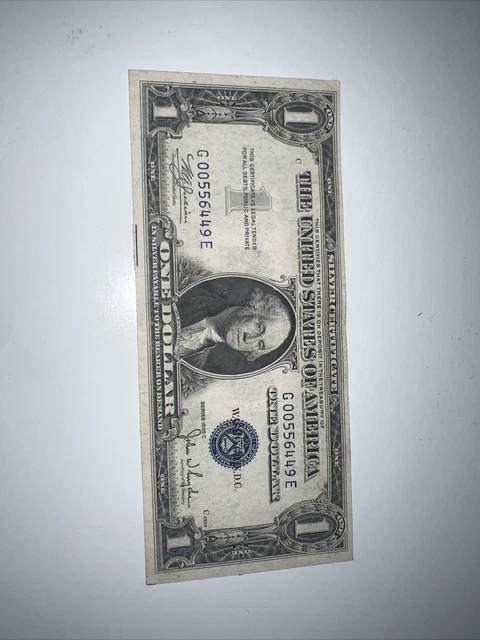 ✔ One 1935 Blue Seal $1 Dollar Silver Certificate, VG/VF, Old US One Dollar Bill
