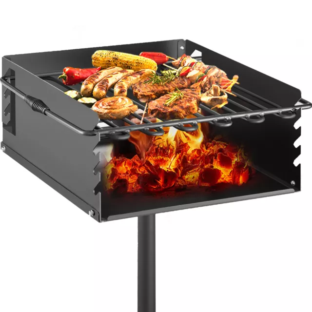 VEVOR 53 x 53 cm BBQ Charcoal Grill Portable Outdoor Camping Barbecue
