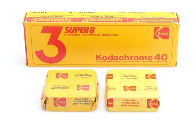 Kodak Kodachrome 40 Super8 Cartridges 5-Pack Expired 1988 (1709410621)