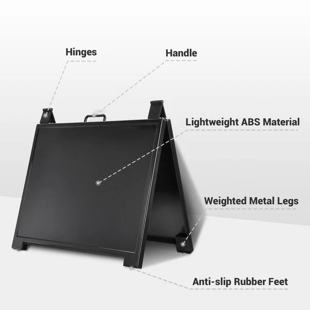 InstaHibit 25"x23" Sign Stand A Frame Double Side Fold Menu Advertising Board