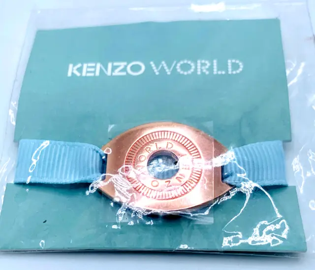 Kenzo World Rare Retrò Vintage Rose Gold Ribbon Promo Bracelet Nos