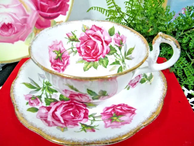 ROYAL STANDARD tea cup and saucer Orleans Rose pink rose teacup Low doris shape