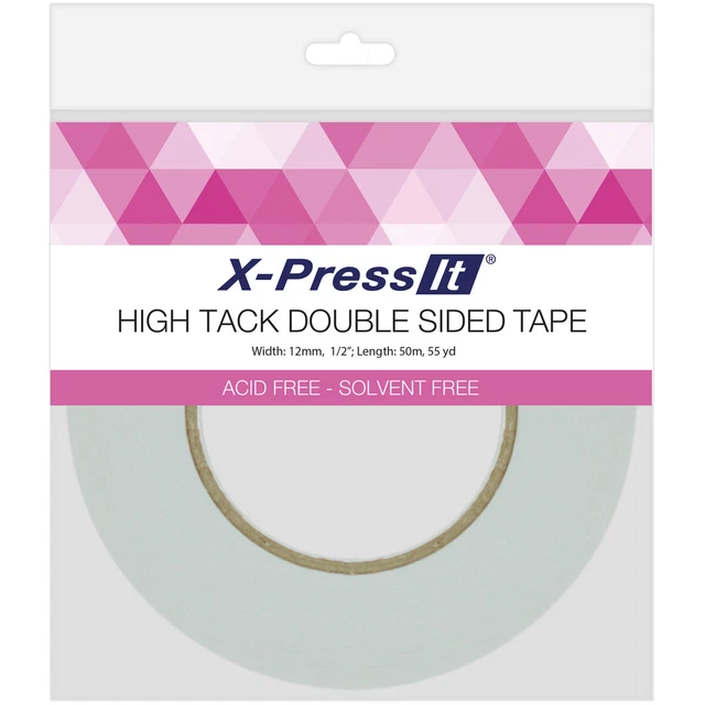 Paquete de 3 cintas de tejido de doble cara X-Press It High Tack -,5"X55yd -DSH12