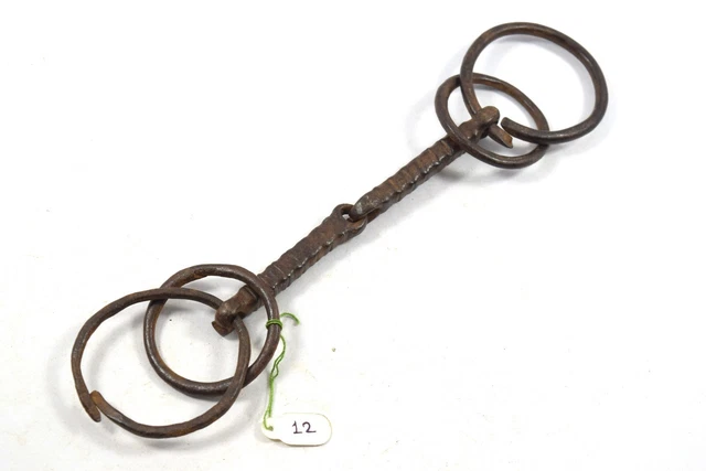 Paire D'Étriers Décoratifs Vintage En Laiton - Fait Main, Patine Ancienne - Déco Cheval