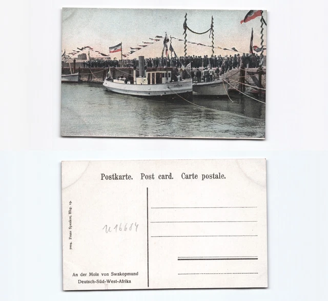 (n16684)   Ansichtskarte Mole von Swakopmund Deutschsüdwestafrika, ungebrau