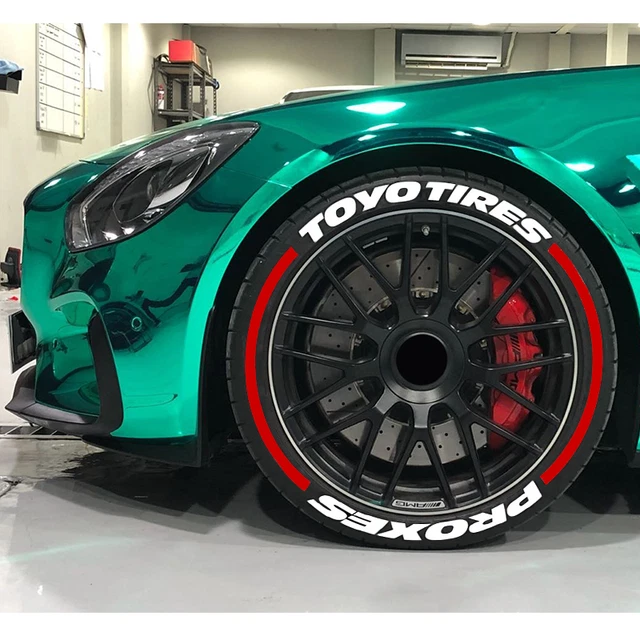 Tire Lettering Sticker TOYO TIRES PROXES W Line Stripes 1.20" 15"-22" For 4 Tire Tire Lettering Sticker TOYO TIRES PROXES W Line Stripes 1.20" 15"-22" For 4 Tire