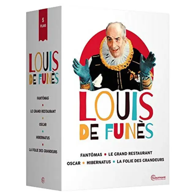 Coffret -Louis De Funes 5 DVD_Fantomas +Le Grand Restaurant +Oscar+Hibernatus +