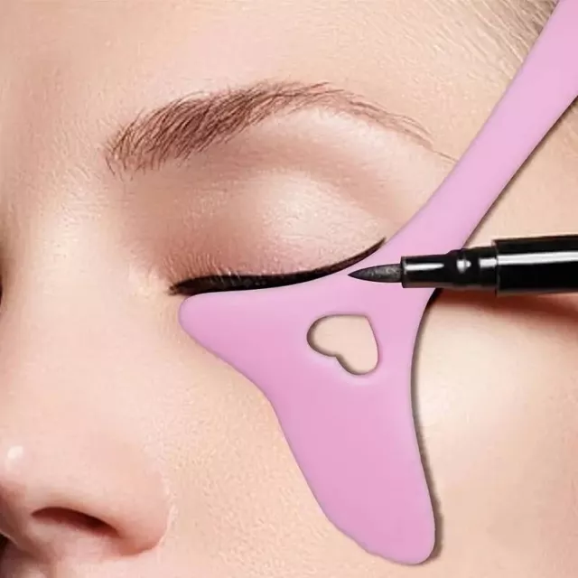 Winged Eyeliner Makeup Tool Eyebrow Pencil Stencil Women's Pink Mascara Drawing