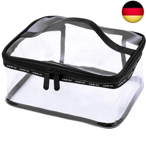 SANHECUN Reise-Kulturbeutel – Groß, Transparent & Wasserdicht, Kosmetiktasche Für Make-up Und Toilettenartikel, 25,4 X 11,4 X 19,1 Cm