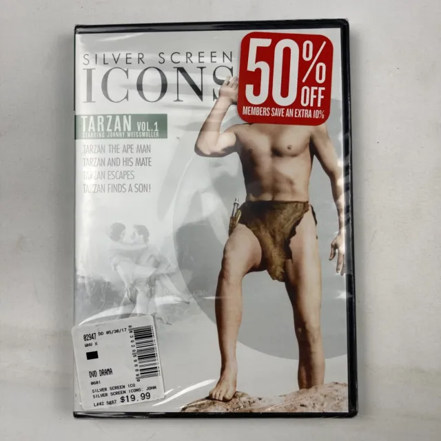 Silver Screen Icons Tarzan Starring Johnny Weissmuller Volume 1 DVD SEALED