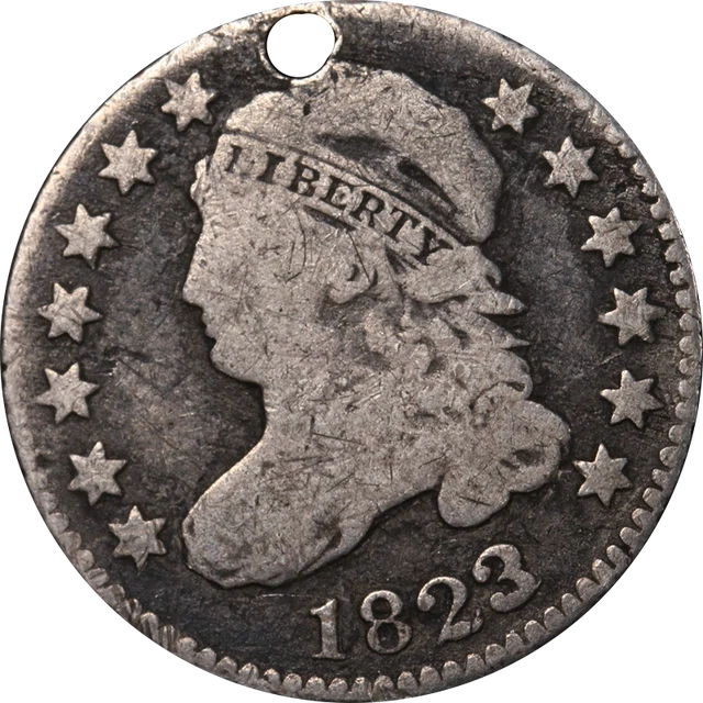 1823/2 Bust Dime - Holed Great Deals From The Executive Coin Company