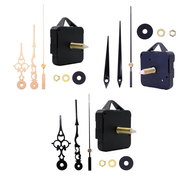 Kit Movimento Orologio Da Parete Al Quarzo Fai-Da-Te – Meccanismo Con Lancette (ore 56 Mm, Minuti 91 Mm), Albero 13 Mm, Batteria AA Non Inclusa - 2