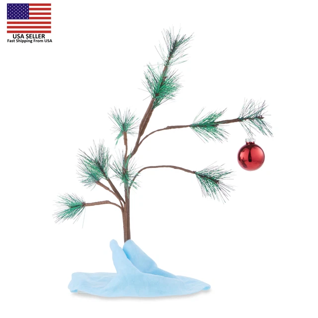 PRODUCTWORKS 18INCH PEANUTS Charlie Brown Christmas Tree with Linus
