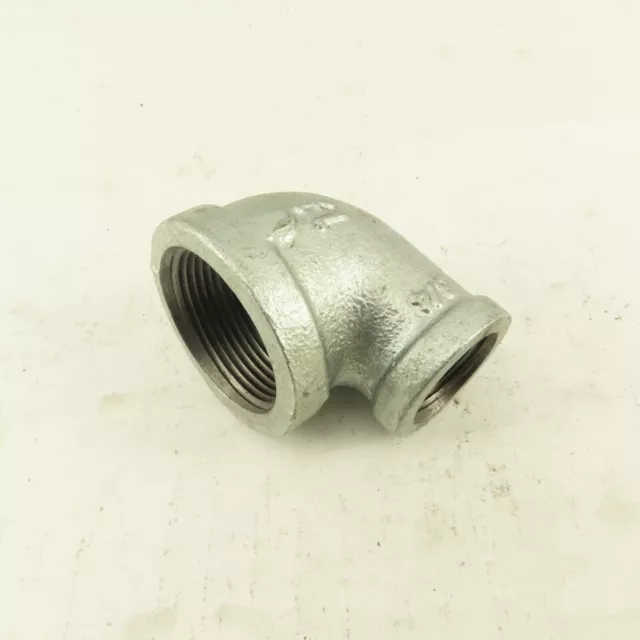 1-1/4" to 3/4" NPT 90° Reducing Elbow Galvanized Iron Pipe Schedule 40