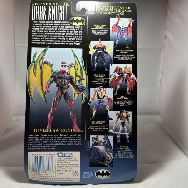 Batman Legends of the Dark Knight DIVE CLAW ROBIN Action Figure Kenner NEW 3