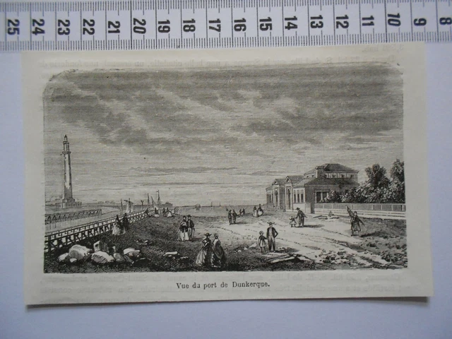 G67  / Gravure 1877 /   Vue Du Port De Dunkerque