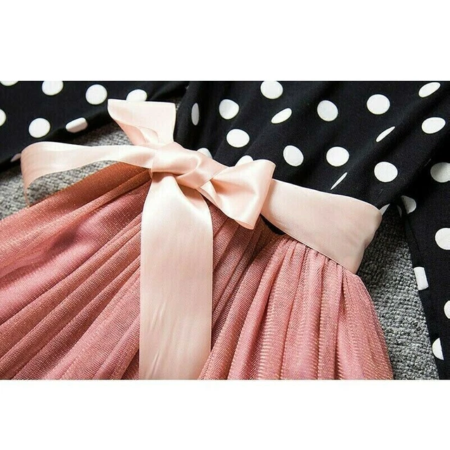 Bambini Inverno Abito Manica Lunga Ragazza Moda Vestiti Bambini Princess Tutu