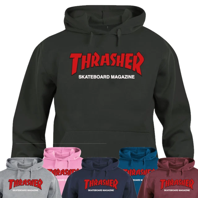 Felpa con cappuccio personalizzata Maglia manica lunga Thrasher Skateboard