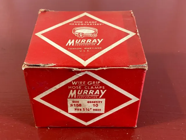 Nos Vintage Murray Double Wire Grip  Band Screw Hose Clamp  Fits  1  1/4" Hose