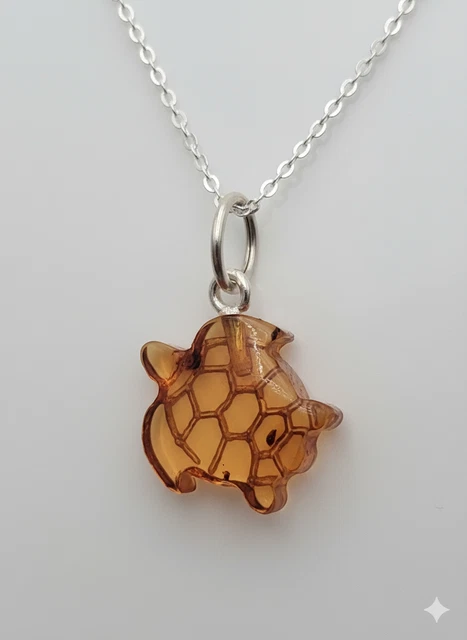 Pendentif Collier Porte-bonheur – Véritable Figurine En Corail – Chaîne Couleur Or – Neuf (ancien Stock)