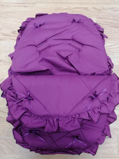 Spanish style  all purple  baby's  universal carseat  cosytoes /footmuff liner