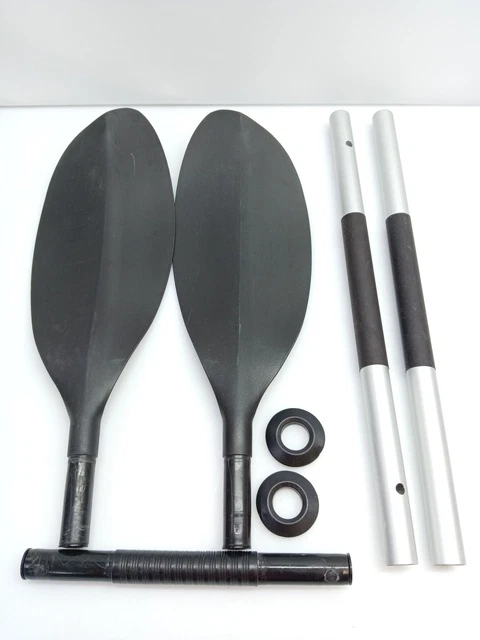 2 Pagaie Per Canoa/Kayak Stecto Regolabili - In Lega Di Alluminio, Lunghezza 126 Cm, Rimovibili, Leggere