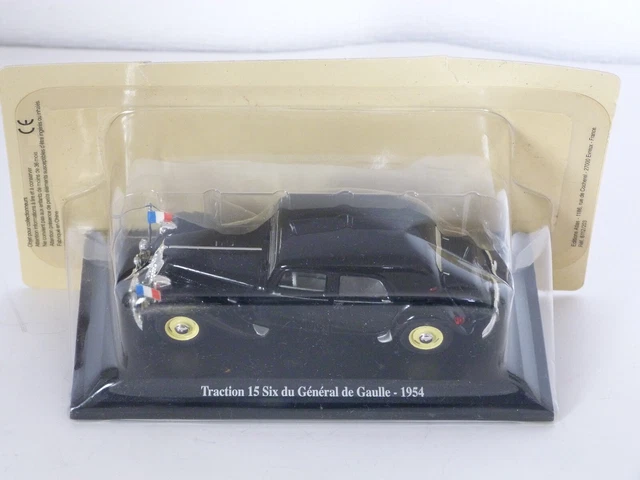 Voiture miniature Citroen Traction 15 Six du Général de Gaulle 1954 au 1/43