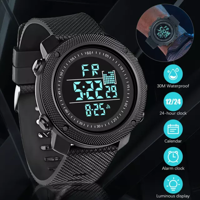 Reloj de Pulsera Deportivo Impermeable para Hombre Reloj Digital Táctico Militar